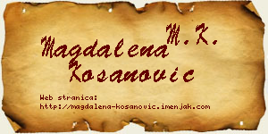 Magdalena Kosanović vizit kartica